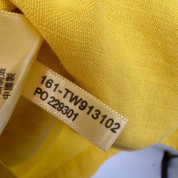 TOMMY BAHAMA Two Palms Sunshine Yellow 100% Linen Swing Skirt // XS - Picture 6 of 6